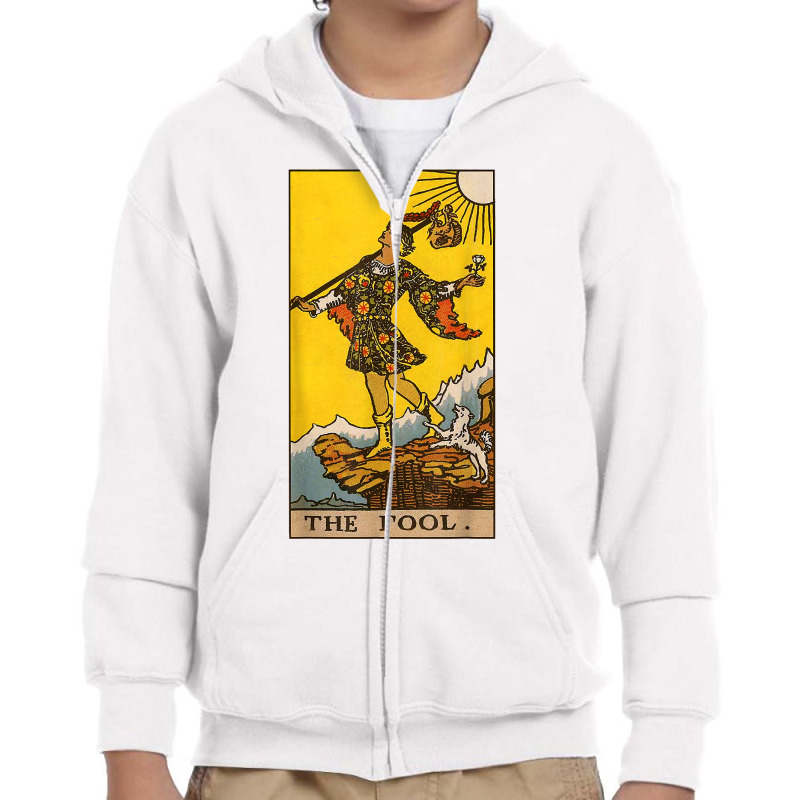 The Fool Tarot Card Major Arcana Card Zero 0 T Shirt Youth Zipper Hoodie by waltervanderwilt1 | Artistshot