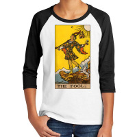 The Fool Tarot Card Major Arcana Card Zero 0 T Shirt Youth 3/4 Sleeve | Artistshot