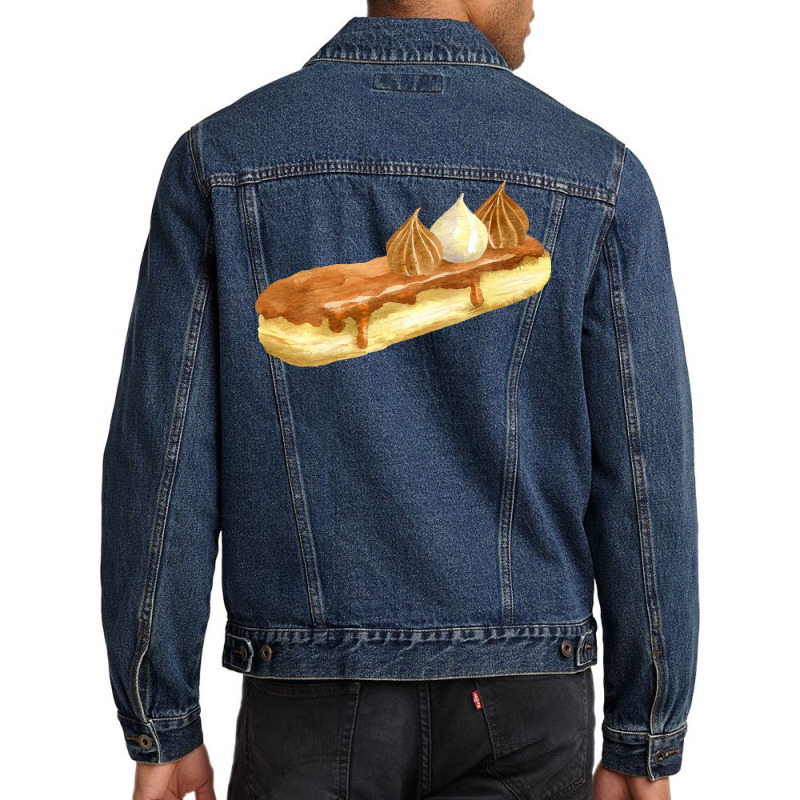 Caramel Eclair T  Shirt Salted Caramel Eclair With Meringue Toppings T Men Denim Jacket | Artistshot