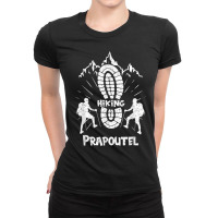 Hiking Hiker Prapoutel France Hiking Vacation Ski Ladies Fitted T-shirt | Artistshot