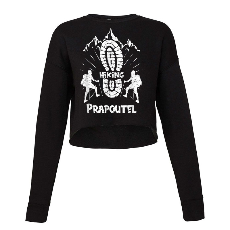 Hiking Hiker Prapoutel France Hiking Vacation Ski Cropped Sweater by criticizematter | Artistshot