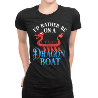 Dragon Boat Racing Festival Paddle Chinese Boating T Shirt Ladies Fitted T-shirt | Artistshot