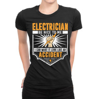 Funny Electrician Art Men Women Work Electrical Engineer T Shirt Ladies Fitted T-shirt | Artistshot