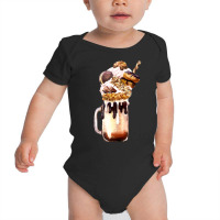 Chocolate Vanilla Milkshake T  Shirt Caramel Overshake Topped With Pop Baby Bodysuit | Artistshot