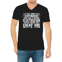 Funny Electrician Art For Men Dad Electronics Engineering T Shirt V-neck Tee | Artistshot