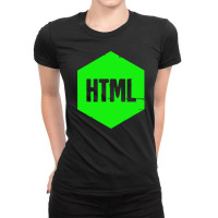 Retro Html Programming Language Icon1 01 Ladies Fitted T-shirt | Artistshot