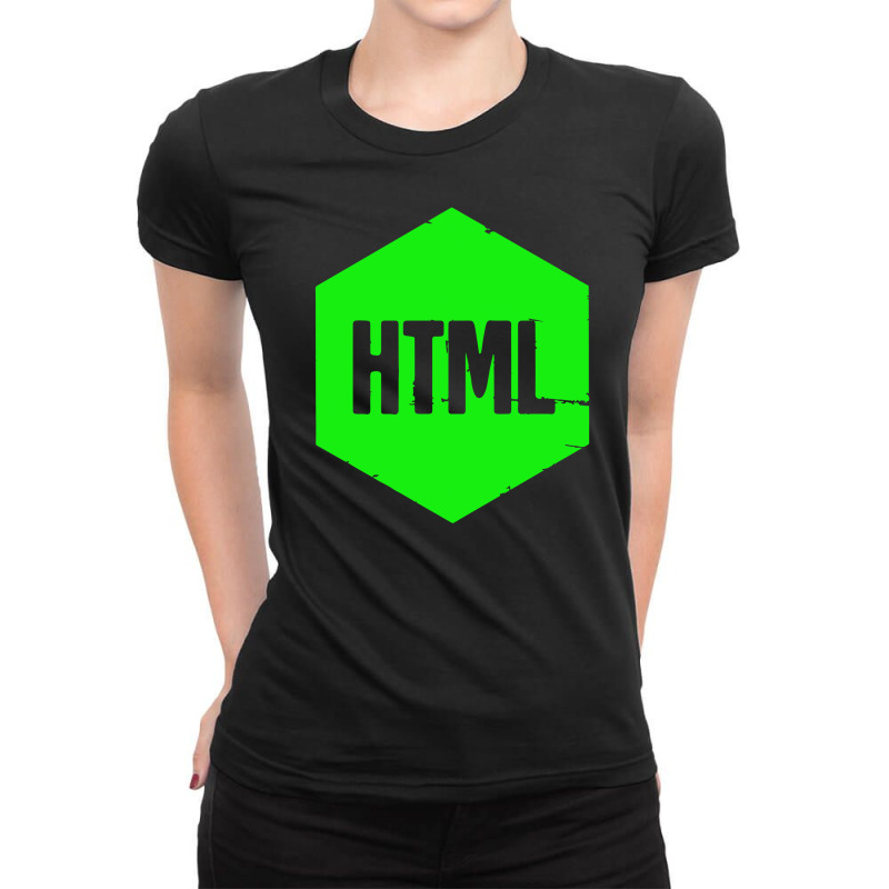 Retro Html Programming Language Icon1 01 Ladies Fitted T-Shirt by yoyoh | Artistshot