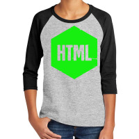 Retro Html Programming Language Icon1 01 Youth 3/4 Sleeve | Artistshot