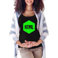 Retro Html Programming Language Icon1 01 Maternity Scoop Neck T-shirt | Artistshot