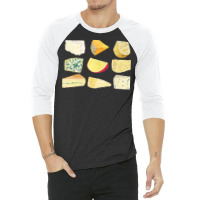 Different Types Of Cheese T  Shirt Cheese Set T  Shirt 3/4 Sleeve Shirt | Artistshot