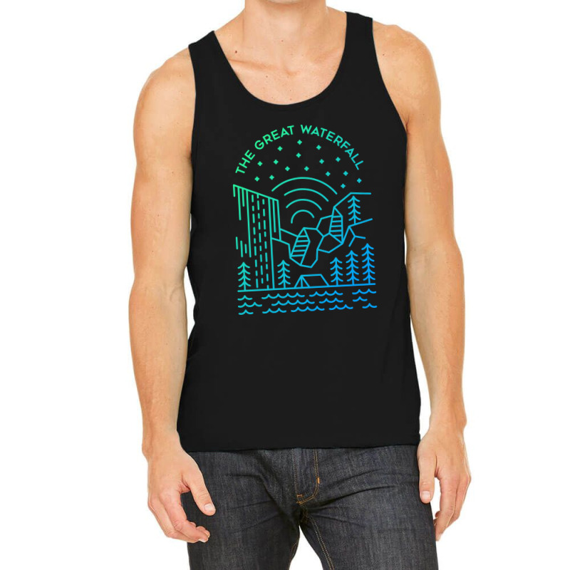 The Great Waterfall Tank Top by VEKTORKITA | Artistshot