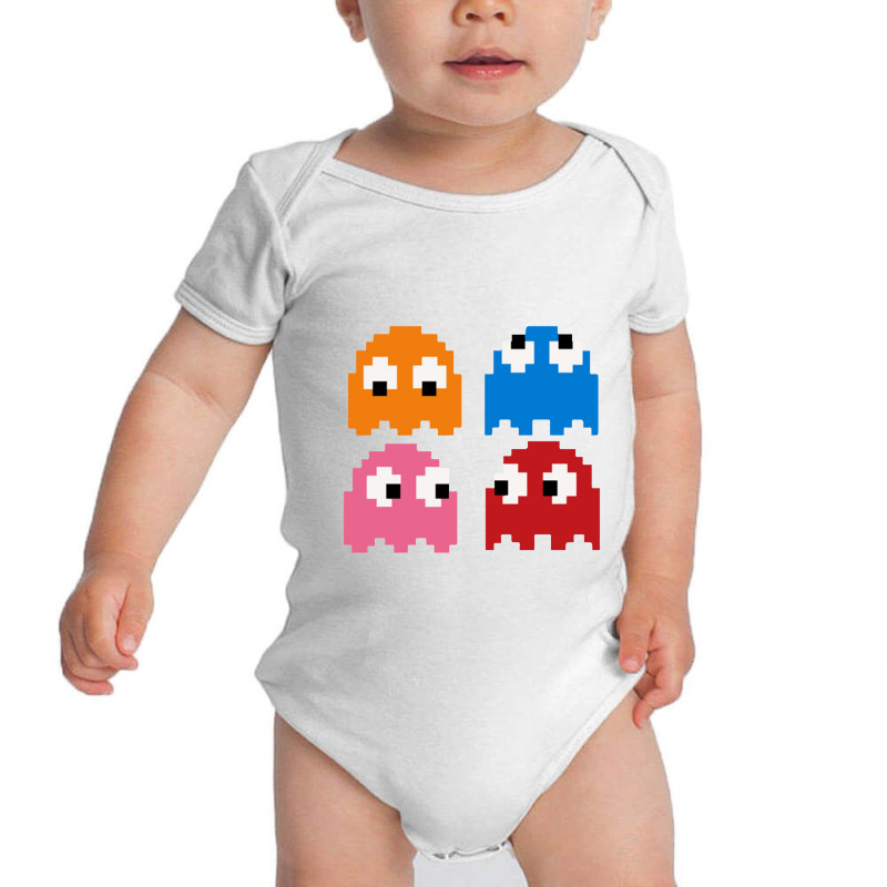 Pacman Ghosts Cool Retro 80s Baby Bodysuit by wongnyleneh | Artistshot