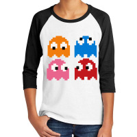 Pacman Ghosts Cool Retro 80s Youth 3/4 Sleeve | Artistshot