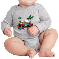 Paradise Island Long Sleeve Baby Bodysuit | Artistshot