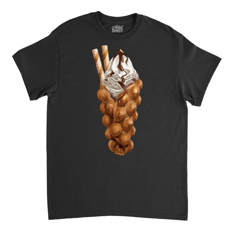 Eggette Bubble Waffle Vanilla Ice Cream T  Shirt Egg Bubble Waffle Van Classic T-shirt by salesmanhuh | Artistshot