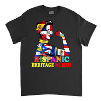 National Hispanic Heritage Month Proud Dominica Latino Women T Shirt Classic T-shirt | Artistshot