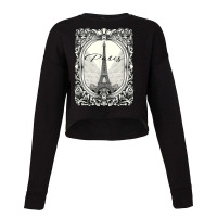 Lovely Vintage Retro Paris France Eiffel Tower Illustration T Shirt Cropped Sweater | Artistshot