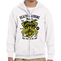 Death Machine Youth Zipper Hoodie | Artistshot