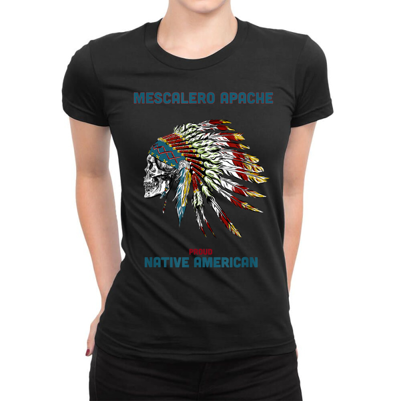 Mescalero Apache Tribe Native American Indian Retro Skull T Shirt Ladies Fitted T-Shirt by heartlytreleven | Artistshot