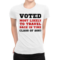 Voted Time Travel Funny T Shirt T Shirt Ladies Fitted T-shirt | Artistshot