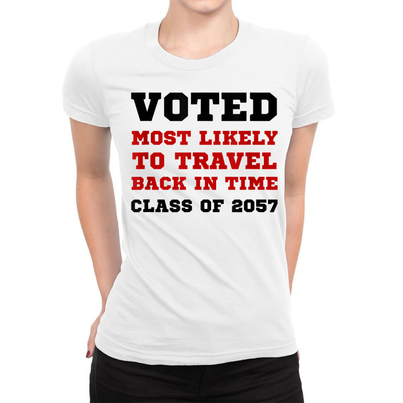 Voted Time Travel Funny T Shirt T Shirt Ladies Fitted T-Shirt by johnjosephmenk | Artistshot