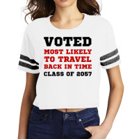 Voted Time Travel Funny T Shirt T Shirt Scorecard Crop Tee | Artistshot