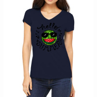 Hello Summer Watermelon  Shirthello Summer Watermelon   998 Women's V-neck T-shirt | Artistshot