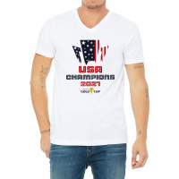 Usa Soccer 2021 Champions Concacaf Gold Cup V-neck Tee | Artistshot