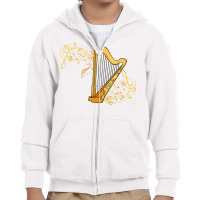 Harp Player Girls Harpist Women Men Music Harp T Shirt Youth Zipper Hoodie | Artistshot