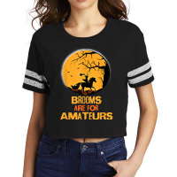 Horse Brooms Are For Amateurs Funny Halloween Horse Lover Scorecard Crop Tee | Artistshot