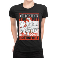 Chicken Chick Vintage Chickens The Pet That Pops Breakfast Chicken 70 Ladies Fitted T-shirt | Artistshot