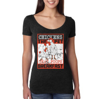 Chicken Chick Vintage Chickens The Pet That Pops Breakfast Chicken 70 Women's Triblend Scoop T-shirt | Artistshot