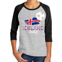 Iceland Flag Jersey Supporter Icelandic Soccer Team Iceland T Shirt Youth 3/4 Sleeve | Artistshot