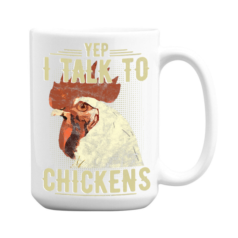 Chicken Chick Yep Im Talk Chickens Funny Chicken Animal Distressed Sty 15 Oz Coffee Mug | Artistshot