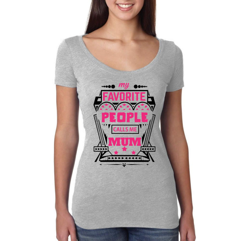 My Favorite People Calls Me Mum Women's Triblend Scoop T-shirt by designbycommodus | Artistshot