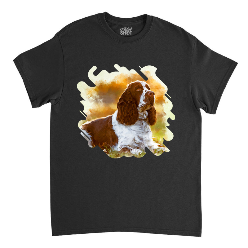 Dog English Cocker Spaniel Dog Digital Art Puppy Animal Paw Classic T-shirt by permad | Artistshot