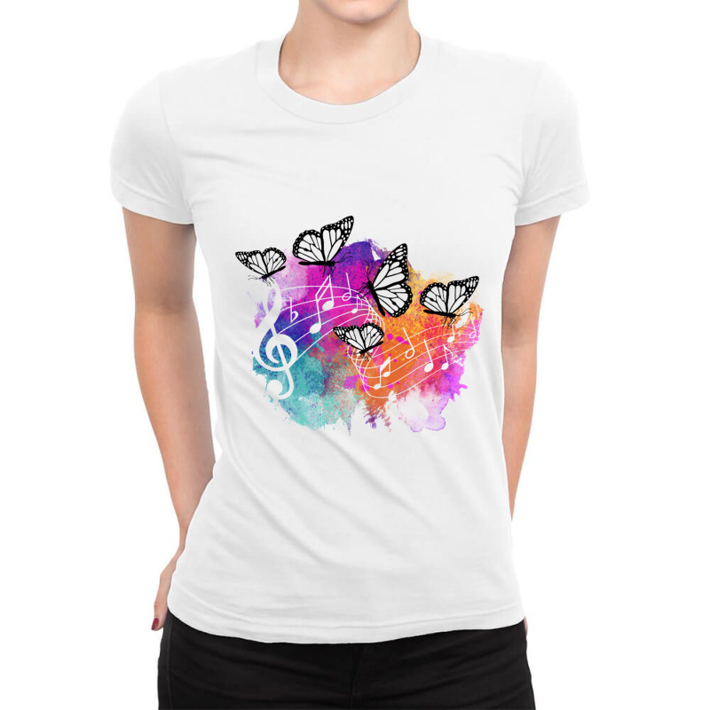 Music Note Ladies Fitted T-Shirt by nbobatiga | Artistshot