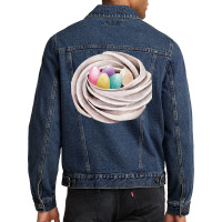 Handrawn Easter Themed Food T  Shirt Meringue Cookie Nest With Colorfu Men Denim Jacket | Artistshot