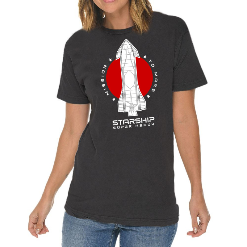 Starship Sn15 Mission To Mars Space Rocket X Raptor Launch Pullover Ho Vintage T-Shirt by tandonwelters | Artistshot