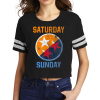 Tennessee Weekend Fan Of The Vols Football Orange White Flag T Shirt Scorecard Crop Tee | Artistshot