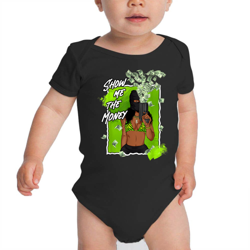 Show Me The Money 6 Retro Electric Green Shoes Matching Tees T Shirt Baby Bodysuit | Artistshot