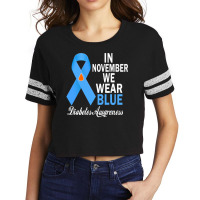 Diabetes Diabetic Diabetes Awareness In November We Wear Blue Diabetes Scorecard Crop Tee | Artistshot