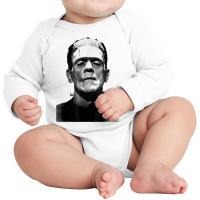 Classic Halloween Monster Horror Movie Frankenstein Monster T Shirt Long Sleeve Baby Bodysuit | Artistshot