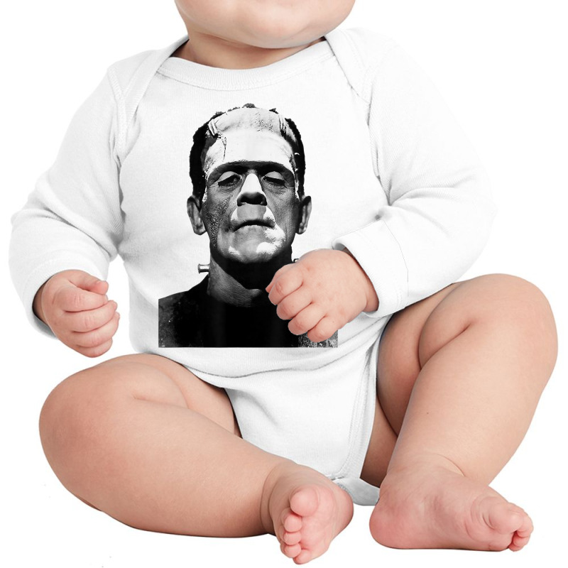 Classic Halloween Monster Horror Movie Frankenstein Monster T Shirt Long Sleeve Baby Bodysuit by caroldian | Artistshot