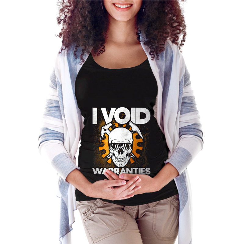 Mechanic I Void Warranties Mechanic 498 Maternity Scoop Neck T-shirt by criticizematter | Artistshot