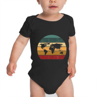 Cartography Retro Map   Geography Geographer Cartographer Baby Bodysuit | Artistshot