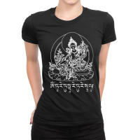 Womens Buddha Green Tara Mantra Tibetan Buddhism Vajrayana V Neck T Sh Ladies Fitted T-shirt | Artistshot