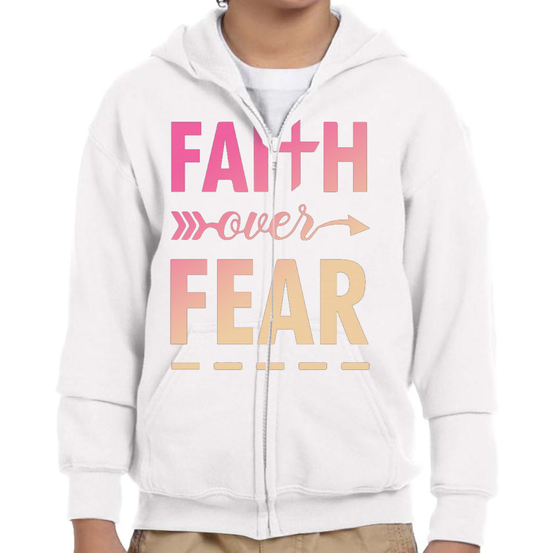 Faith Over Fear Youth Zipper Hoodie by RetnoAN | Artistshot