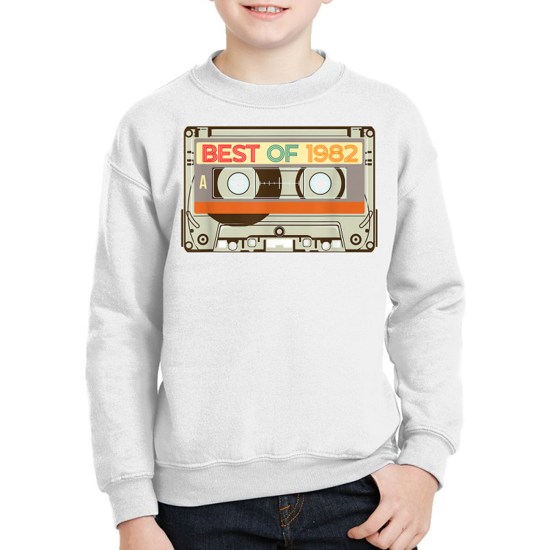 Vintage Cassette Tape Birthday Gifts Born In Best Of 1982 T Shirt Youth Sweatshirt by manviwadlington | Artistshot