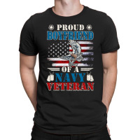 Proud Boyfriend Of A Navy Veteran T-shirt | Artistshot